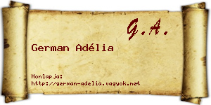 German Adélia névjegykártya